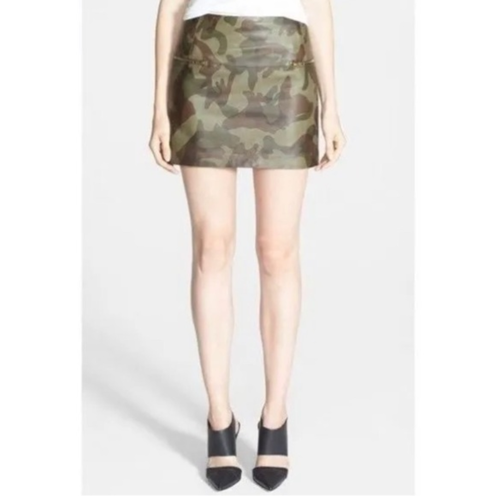 Sam Edelman Green Camo Faux Leather Mini 6‎